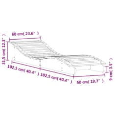 Petromila Zahradní lehátka 2 ks bílá 205x60x31,5 cm masivní borové dřevo