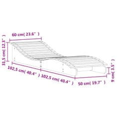 Petromila Zahradní lehátka 2 ks 205 x 60 x 31,5 cm masivní borové dřevo