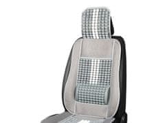 Potah sedadla kuličkový šedý s opěrkou beder a hlavy