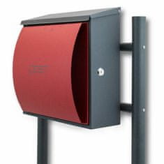 shumee Volně stojící červená moderní krabice na stojánku, otevírací POST