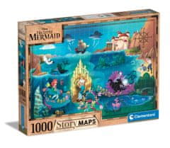 Clementoni Puzzle 1000 dílků Disney Mapa - Malá mořská víla