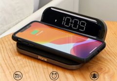 iHome Indukční nabíječka + digitální hodiny + budík Alarm + USB nabíječka / iHome