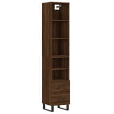 Vidaxl Skříň highboard hnědý dub 34,5 x 34 x 180 cm kompozitní dřevo