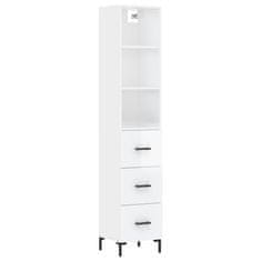 Vidaxl Skříň highboard bílá s vysokým leskem 34,5x34x180 cm kompozit