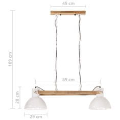 Vidaxl Industriální závěsné svítidlo 25 W bílé 109 cm E27