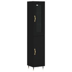 Vidaxl Skříň highboard černá 34,5 x 34 x 180 cm kompozitní dřevo