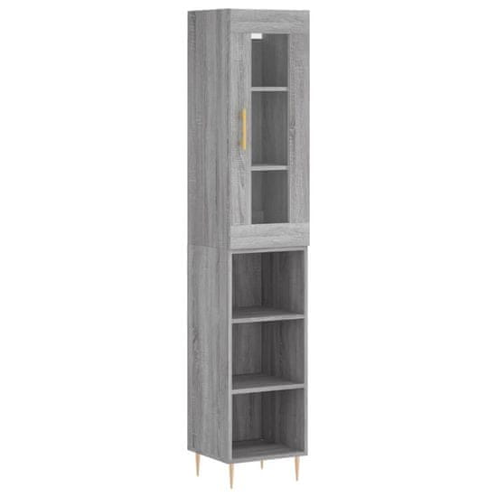 Vidaxl Skříň highboard šedá sonoma 34,5 x 34 x 180 cm kompozitní dřevo