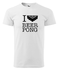 Fenomeno Pánské tričko - I love beerpong - bílé Velikost: S