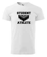 Fenomeno Pánské tričko - Student athlete - bílé Velikost: 4XL