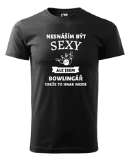 Fenomeno Pánské tričko - Sexy bowlingář - černé Velikost: 3XL