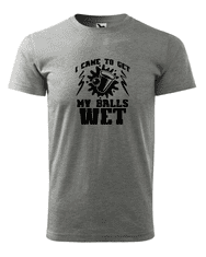 Fenomeno Pánské tričko - I came to get my balls wet - šedé Velikost: XL