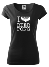 Fenomeno Dámské tričko I love beerpong - černé Velikost: XS