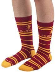 CurePink Ponožky HARRY POTTER: Gryffindor - Nebelvír set 3 párů (EU 35-45)