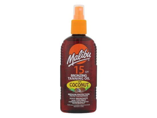 Malibu 200ml bronzing tanning oil coconut spf15