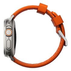 Nomad Rugged Band řemínek se stříbrnými doplňky Oranžová 45mm