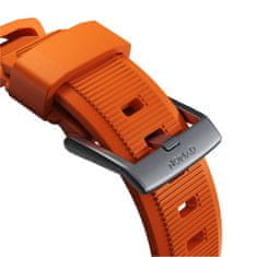 Nomad Rugged Band řemínek se stříbrnými doplňky Oranžová 45mm