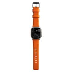 Nomad Rugged Band řemínek se stříbrnými doplňky pro Apple Watch 45mm, modrý Oranžová 45mm