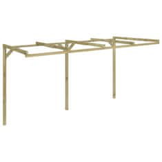 Vidaxl Zahradní pergola ke zdi 2 x 4 x 2,2 cm dřevo