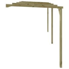 Vidaxl Zahradní pergola ke zdi 2 x 4 x 2,2 cm dřevo