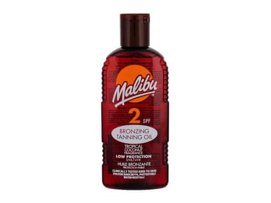 Malibu 200ml bronzing tanning oil spf2