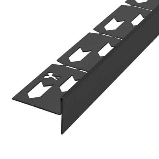 REA Spádová lišta pravá, 120cm černá (REA-K3201)