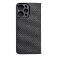 FORCELL Pouzdro / obal na Xiaomi Redmi 12 4G / 12 5G černé - knížkové LUNA Book Carbon