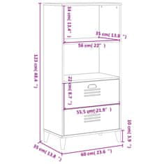 Vidaxl Knihovna VIKEN černá 60 x 35 x 123 cm kompozitní dřevo