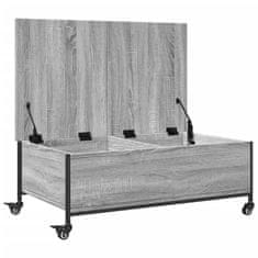 shumee Konferenční stolek na kolečkách šedý sonoma 91x55x34cm kompozit