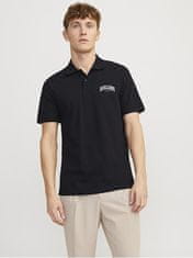 Jack&Jones Pánské polo triko JJEJOSH Standard Fit 12247387 Black (Velikost XXL)