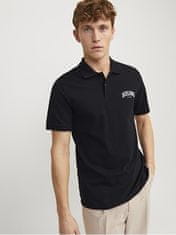 Jack&Jones Pánské polo triko JJEJOSH Standard Fit 12247387 Black (Velikost XXL)