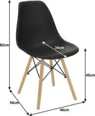 KONDELA Židle CINKLA 3 NEW, černá