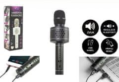 Teddies Mikrofon Karaoke Bluetooth černý na baterie s USB kabelem