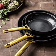 GreenPan Zahradě Ceramické Pánve PADOVA Black 20 + 24 + 28 cm