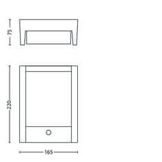 Philips Philips NOV 2016 Arbour IR SVÍTIDLO VENKOVNÍ NÁSTĚNNÉ SENZOR 1x6W 16461/93/16