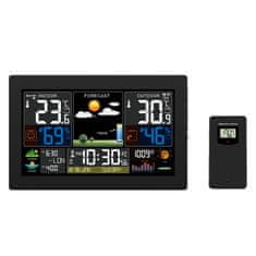 Solight Solight meteostanice, XL barevný LCD, teplota, vlhkost, tlak, RCC, černá TE81XL