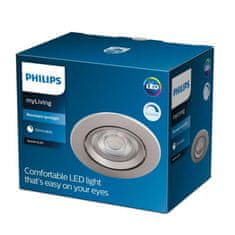 Philips LED Zapuštěné bodové svítidlo Philips SPARKLE SL261 8718699755621 5W 350lm 2700K IP20 niklové stmívatelné