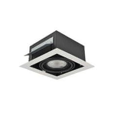 AZZARDO Stropní zápustné bodové svítidlo AZzardo Nova 1 white/black AZ2871 GU10 plus ADAP111/ES111 1x40/1x50W IP20 19,5cm bílo-černé