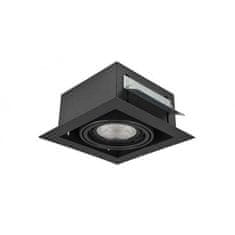 AZZARDO Stropní zápustné bodové svítidlo AZzardo Nova 1 black/black AZ2869 GU10 plus ADAP111/ES111 1x40/1x50W IP20 19,5cm černé