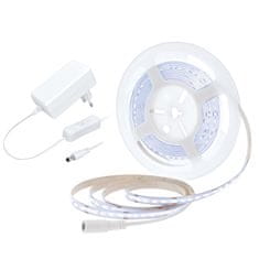 Solight Solight LED COB pásek, sada s adaptérem, vypínač, 5m, 8W/m, 800lm/m, studená bílá WM59-CW