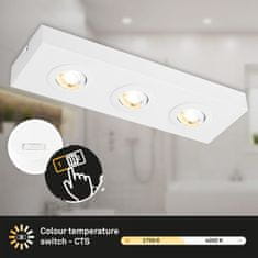 BRILONER BRILONER CTS LED stropní svítidlo, 38,5 cm, 4W, 460lm, bílé BRI 3996036