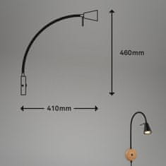 BRILONER BRILONER Nástěnné svítidlo, 1x GU10, 4,8W, 400lm, černá BRI 2180015