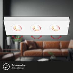 BRILONER BRILONER CTS LED stropní svítidlo, 38,5 cm, 4W, 460lm, bílé BRI 3996036