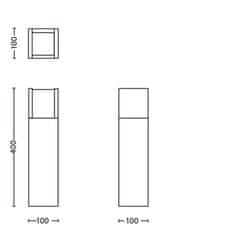 Philips Philips Arbour UltraEfficient venkovní sloupkové LED svítidlo 3,8W 800lm 3000K IP44 40cm, antracit