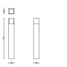 Philips Philips Arbour UltraEfficient venkovní sloupkové LED svítidlo 3,8W 800lm 3000K IP44 77cm, antracit