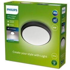 Philips Philips DORIS venkovní přisazené LED svítidlo 1x6W 600lm 4000K 22cm IP54, černé