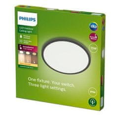 Philips Philips Superslim CL550 venkovní přisazené LED svítidlo 15W 1300lm 2700K krokové stmívání IP54 25cm, černé