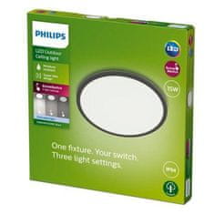 Philips Philips Superslim CL550 venkovní přisazené LED svítidlo 15W 1500lm 4000K krokové stmívání IP54 25cm, černé