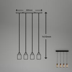 BRILONER BRILONER Závěsné svítidlo, 120 cm, 4x E27, max. 10W, kouřová BRI 4486045