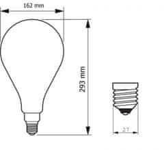 Philips Philips Vintage LED žárovka E27 A160 40W 470lm 1800K stmívatelné, jantarová