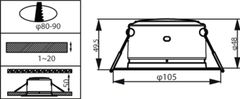 Philips Philips DIAMOND Cut Ultra Efficien podhledové LED svítidlo 2,2W 400lm 4000K 10,5cm kulaté IP20, bílé